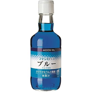 Amazon.co.jp: 明治屋 マイシロップ ブルーラムネ風味 350ml : 食品